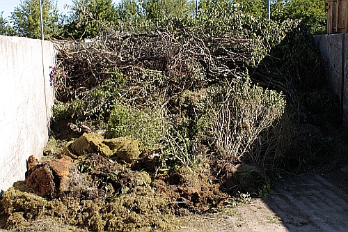 Grünabfall-Gartenabfall